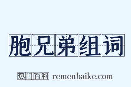 胞兄弟组词是什么意思的图片